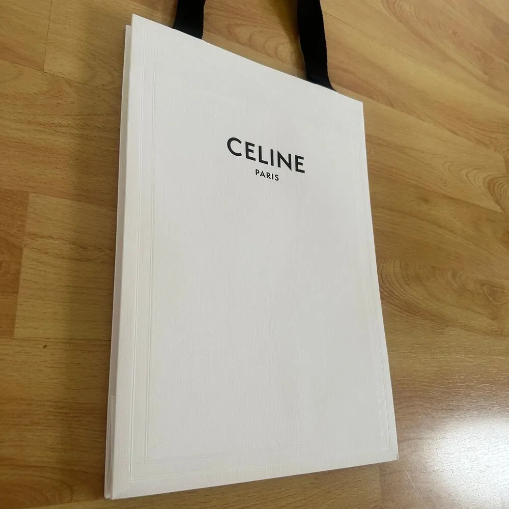 Celine Paper Shopping Bag - white medium, 13.75